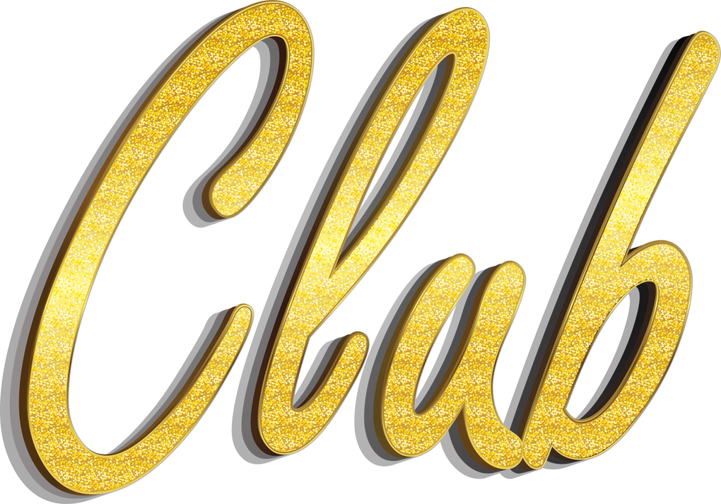Golden Glitter Club Word